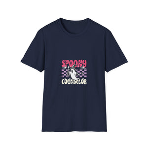 Spooky Counselor T-Shirt — Ghost Graphic Halloween Tee for School Counselors