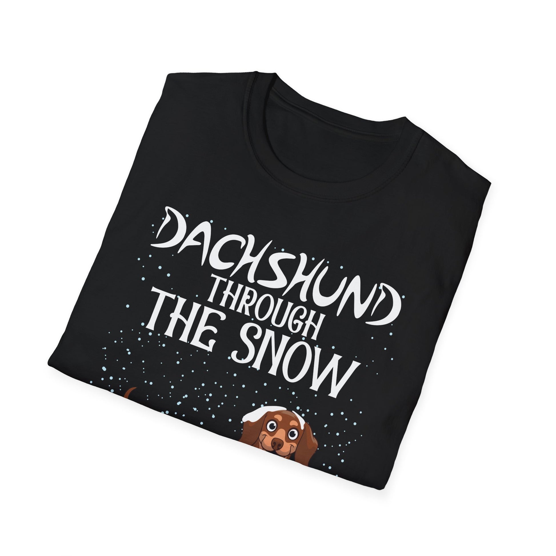 Dachshund Through The Snow T-Shirt — Dachshund Christmas Dog Tee