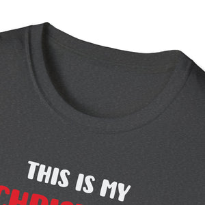 Christmas Movie Watching T-Shirt — Santa Relaxing on Couch Holiday Tee