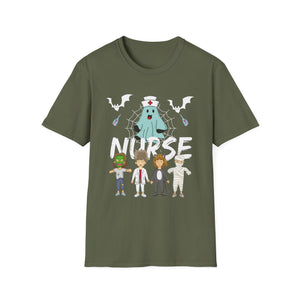 Cute Halloween Nurse Nursing Zombie Halloween Pattern TeeUnisex Softstyle T-Shirt