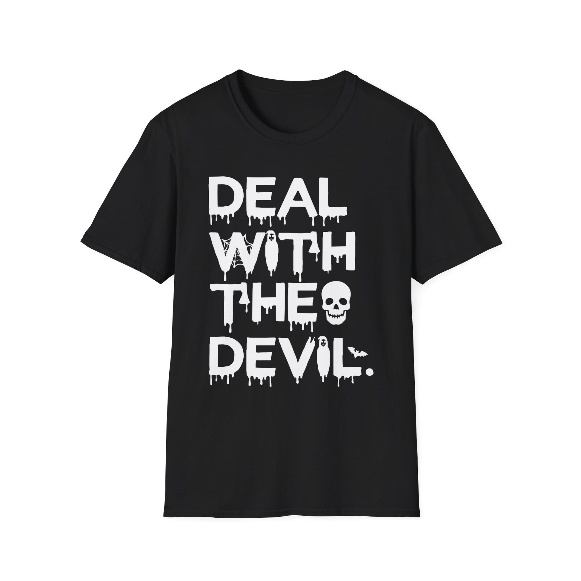 T-Shirt — “Deal With The Devil” Halloween Graphic Tee