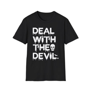 T-Shirt — “Deal With The Devil” Halloween Graphic Tee