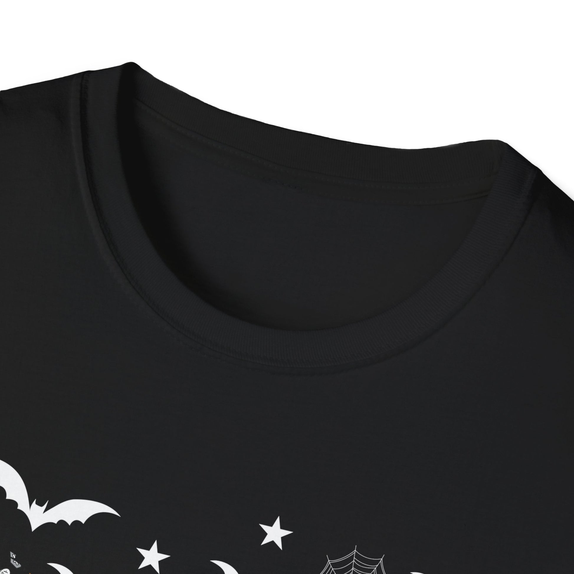 Halloween Boo Ghost Pumpkin T-Shirt — Spooky Bat & Candy Pattern Tee
