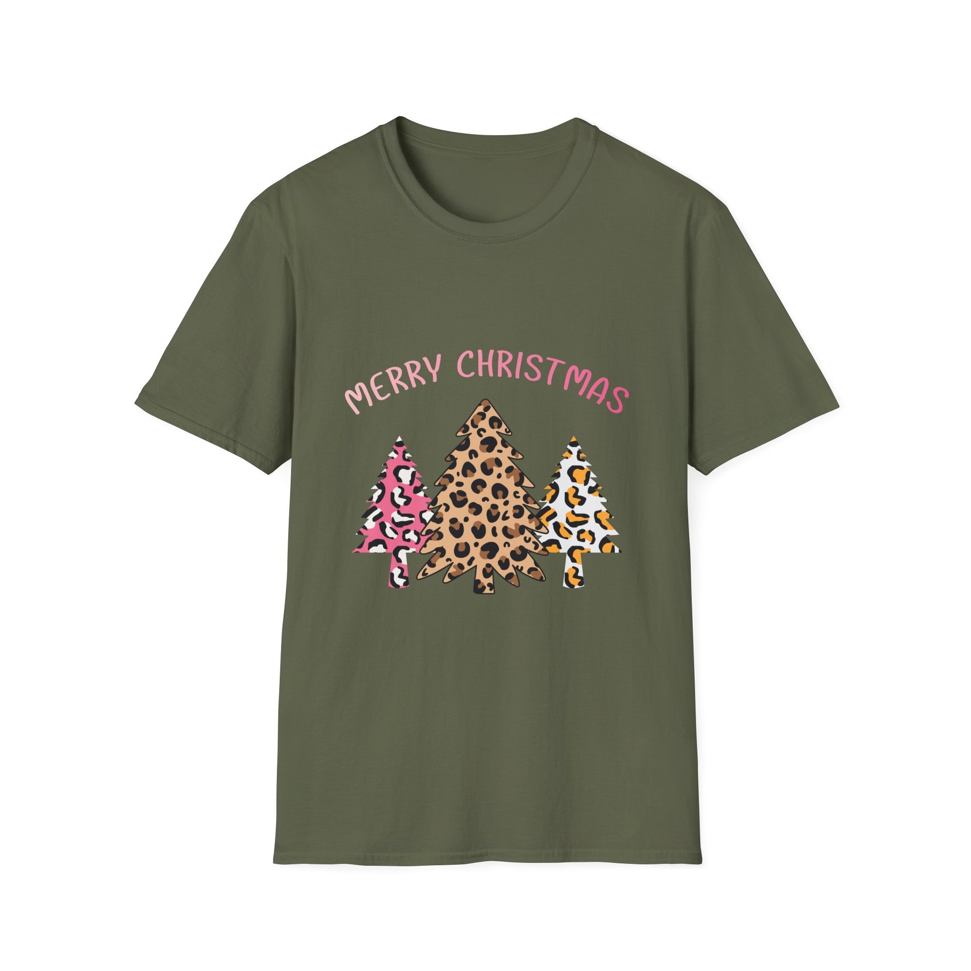 Merry Christmas Leopard Trees T-Shirt
