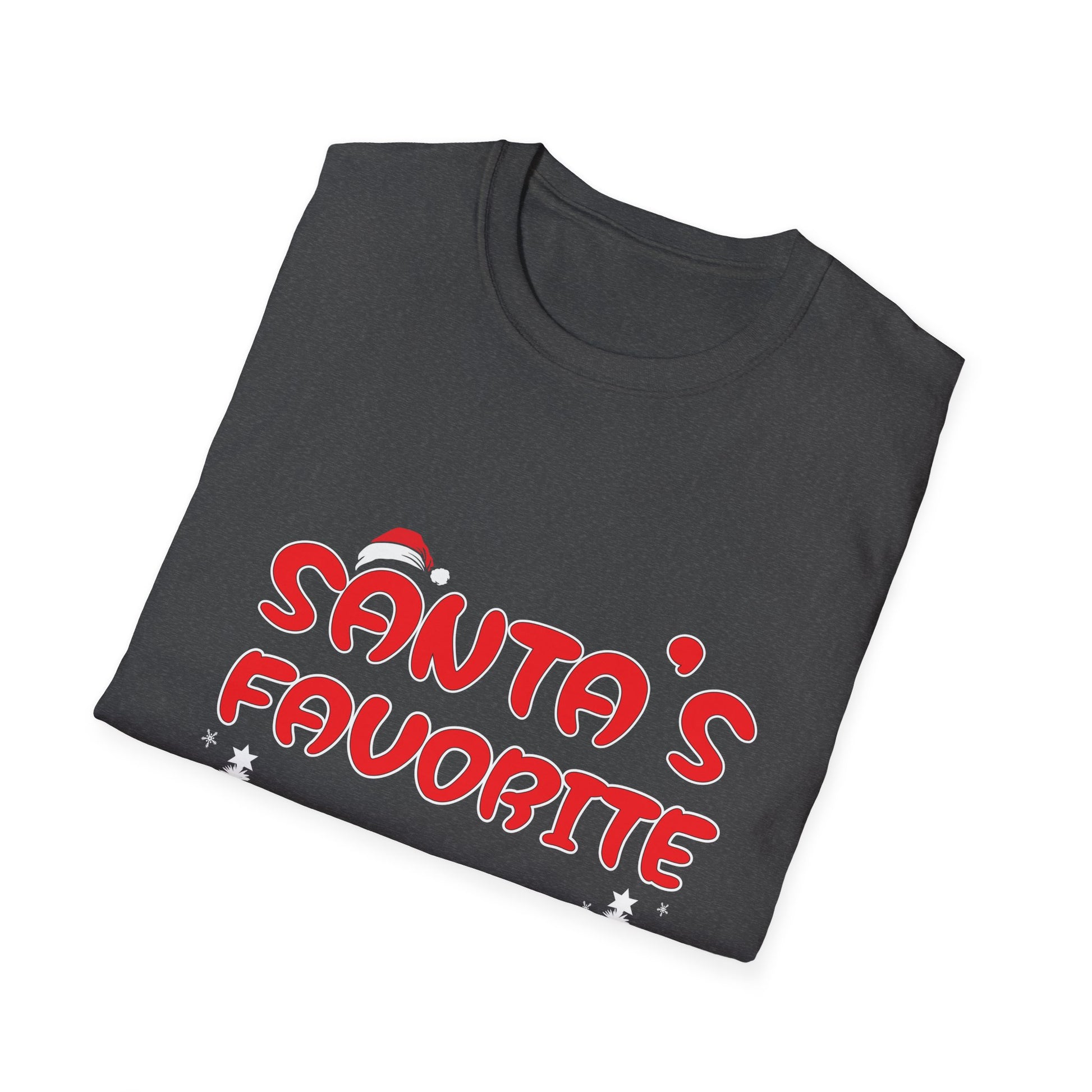 Santas Favorite Funny Naughty Adult Christmas Xmas Women T-Shirt-productor-mockup