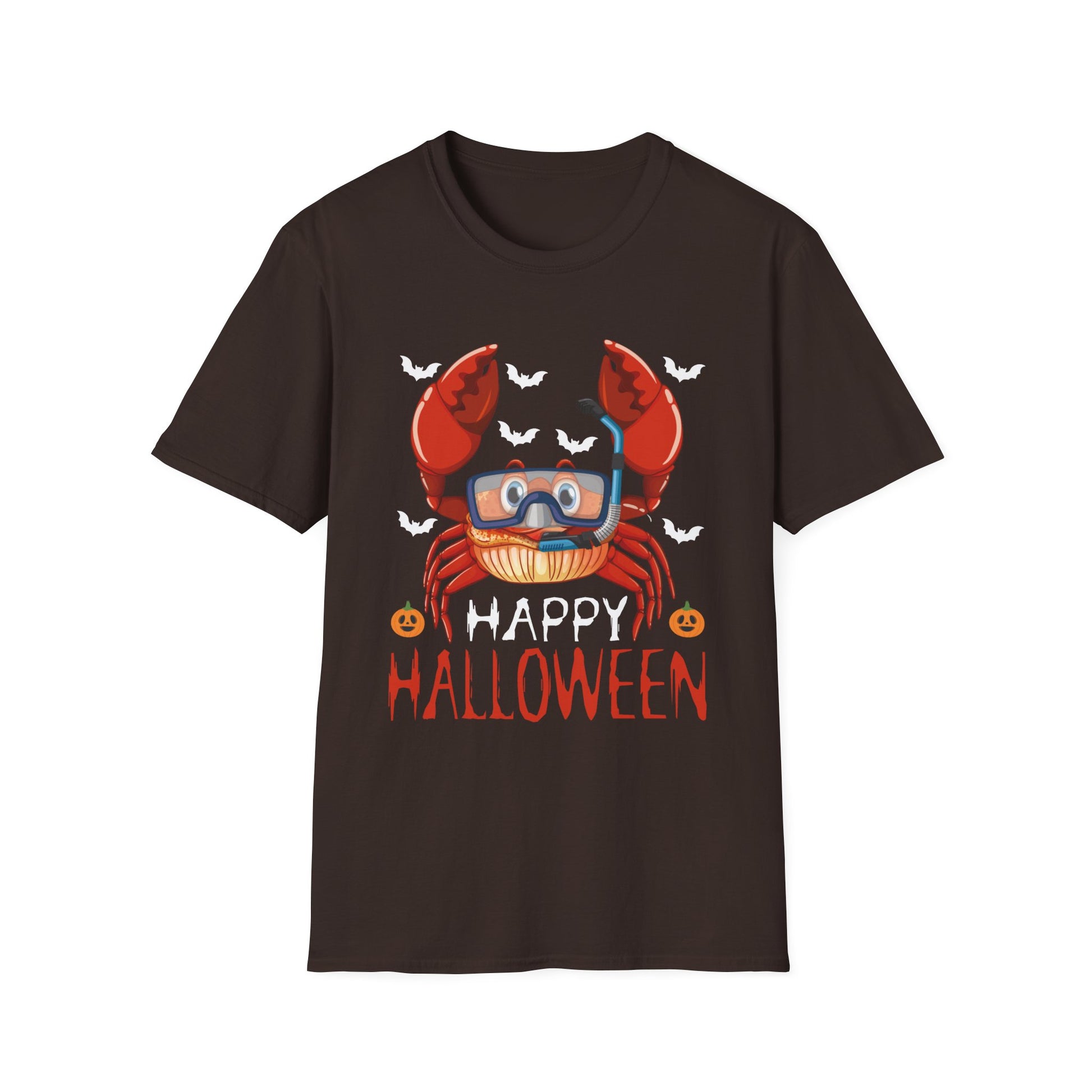 Happy Halloween Boo Spiders Witch Hat Halloween Tee Unisex Softstyle T-Shirt