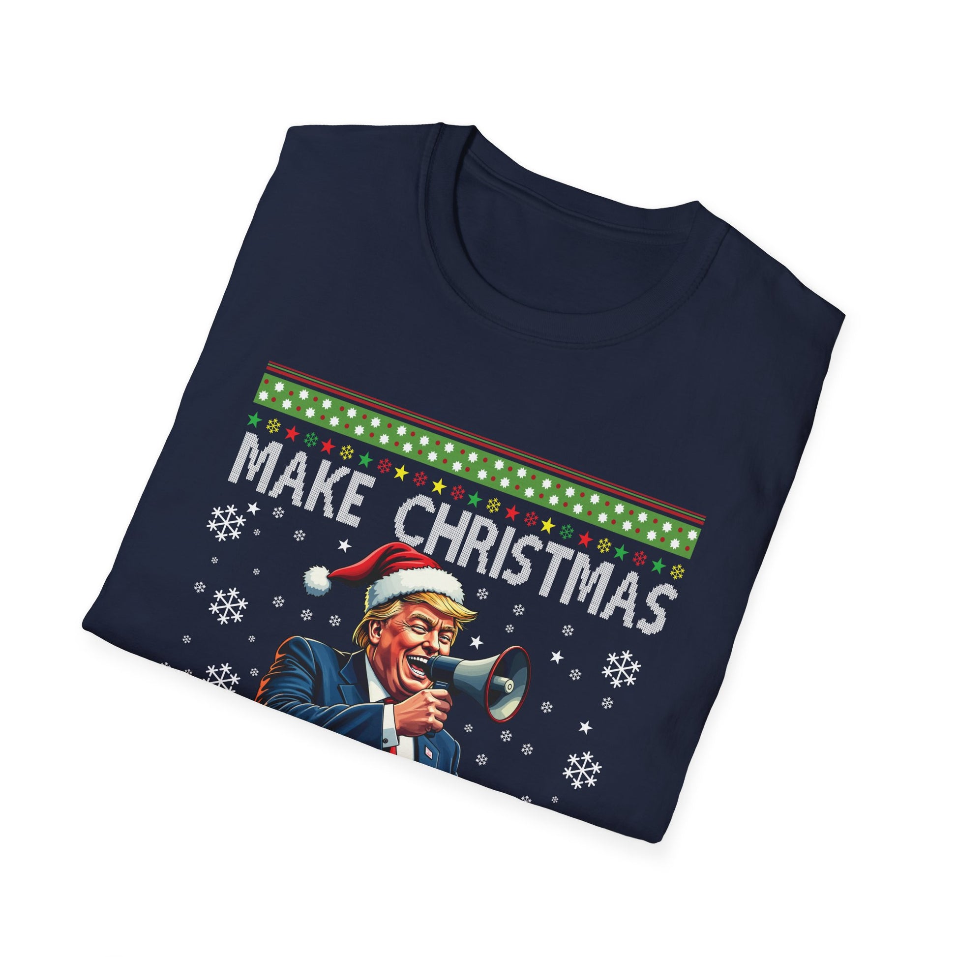 Make Christmas Great Again T-Shirt — Funny Political Santa Holiday Tee