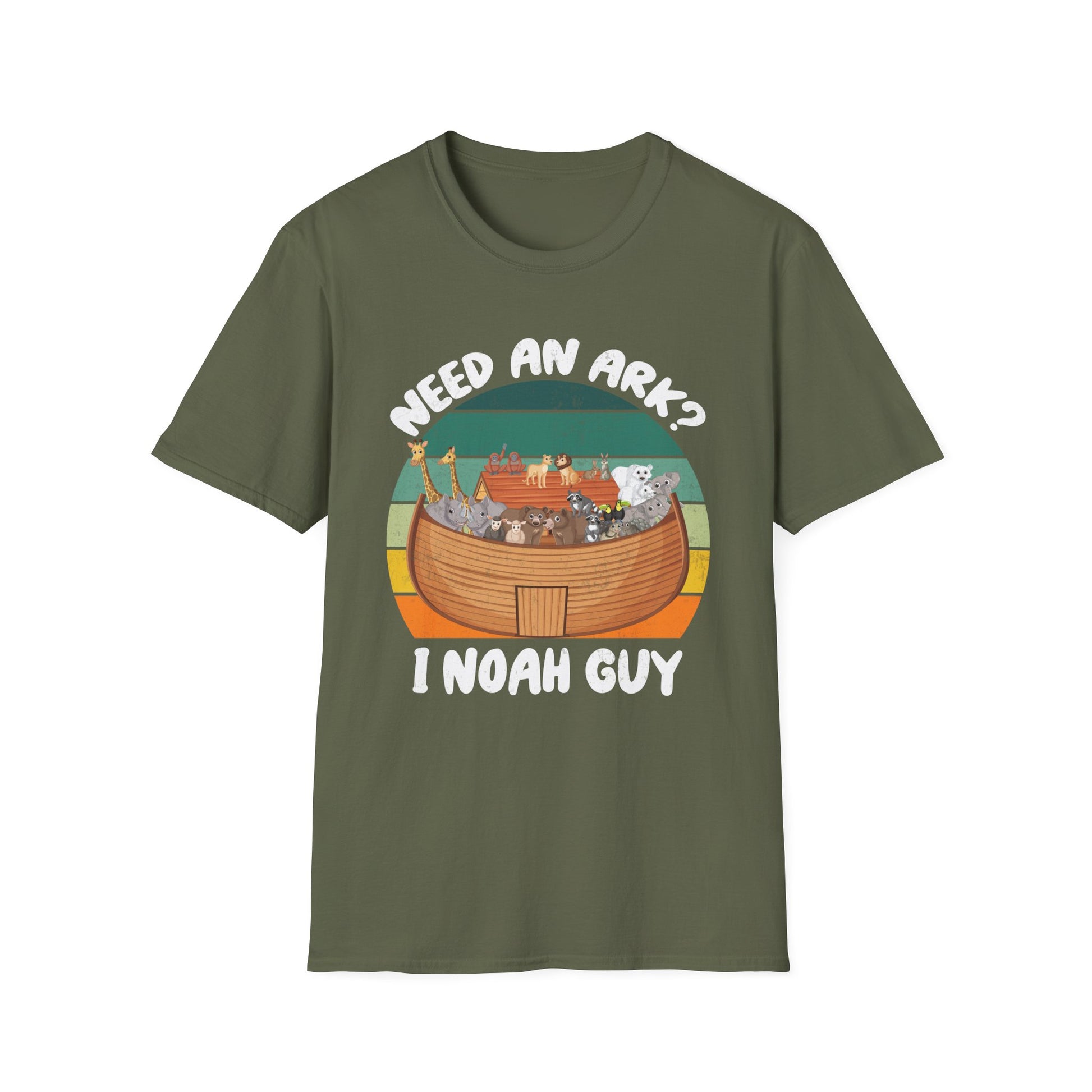 Noah Ark Funny T-Shirt – “Need an Ark? I Noah Guy” Christian Vintage Tee