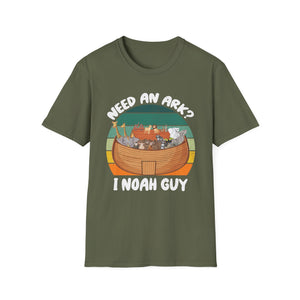 Noah Ark Funny T-Shirt – “Need an Ark? I Noah Guy” Christian Vintage Tee