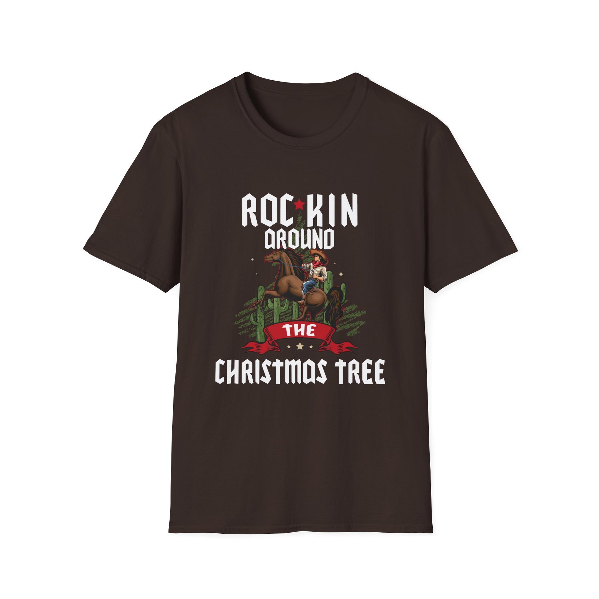 Rocking Around The Christmas Tree Cowboy Christmas Western Unisex T-Shirt