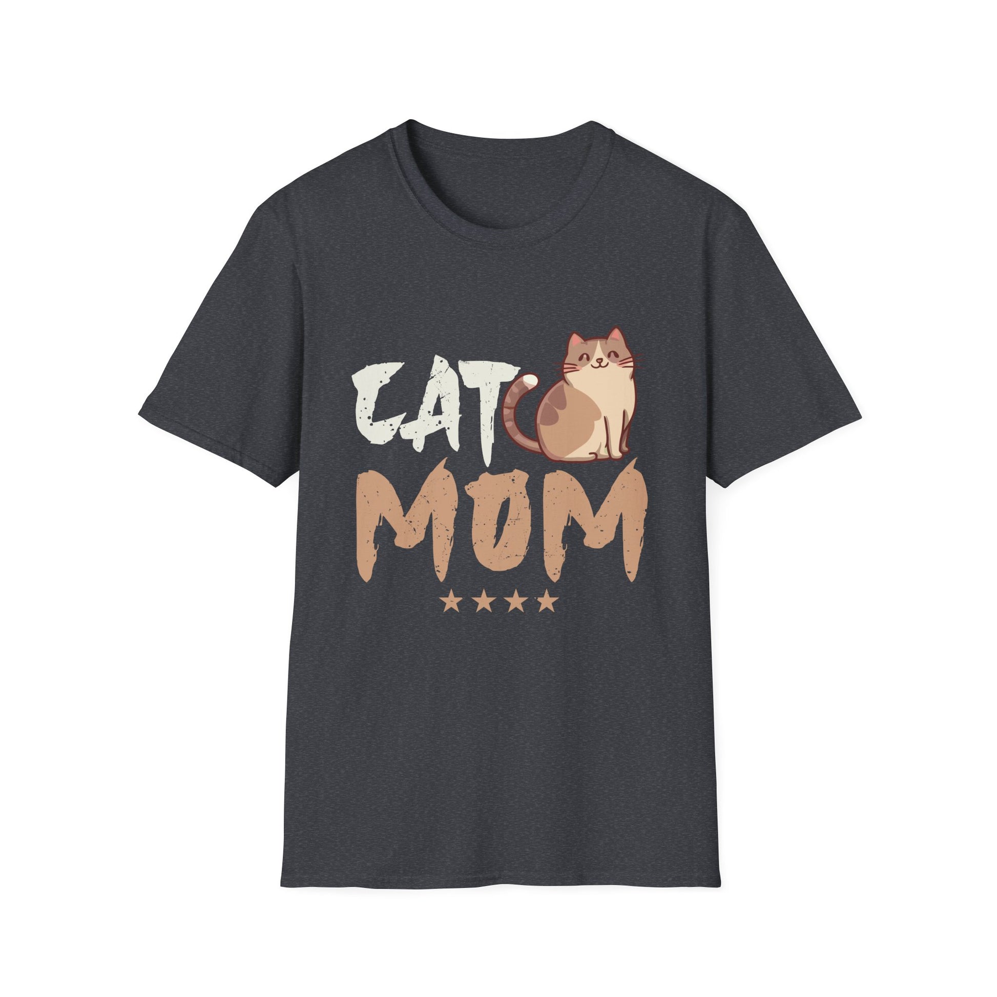 Cat Mom Vintage Distressed Design - Funny Cat Paw - Classic Unisex T-Shirt