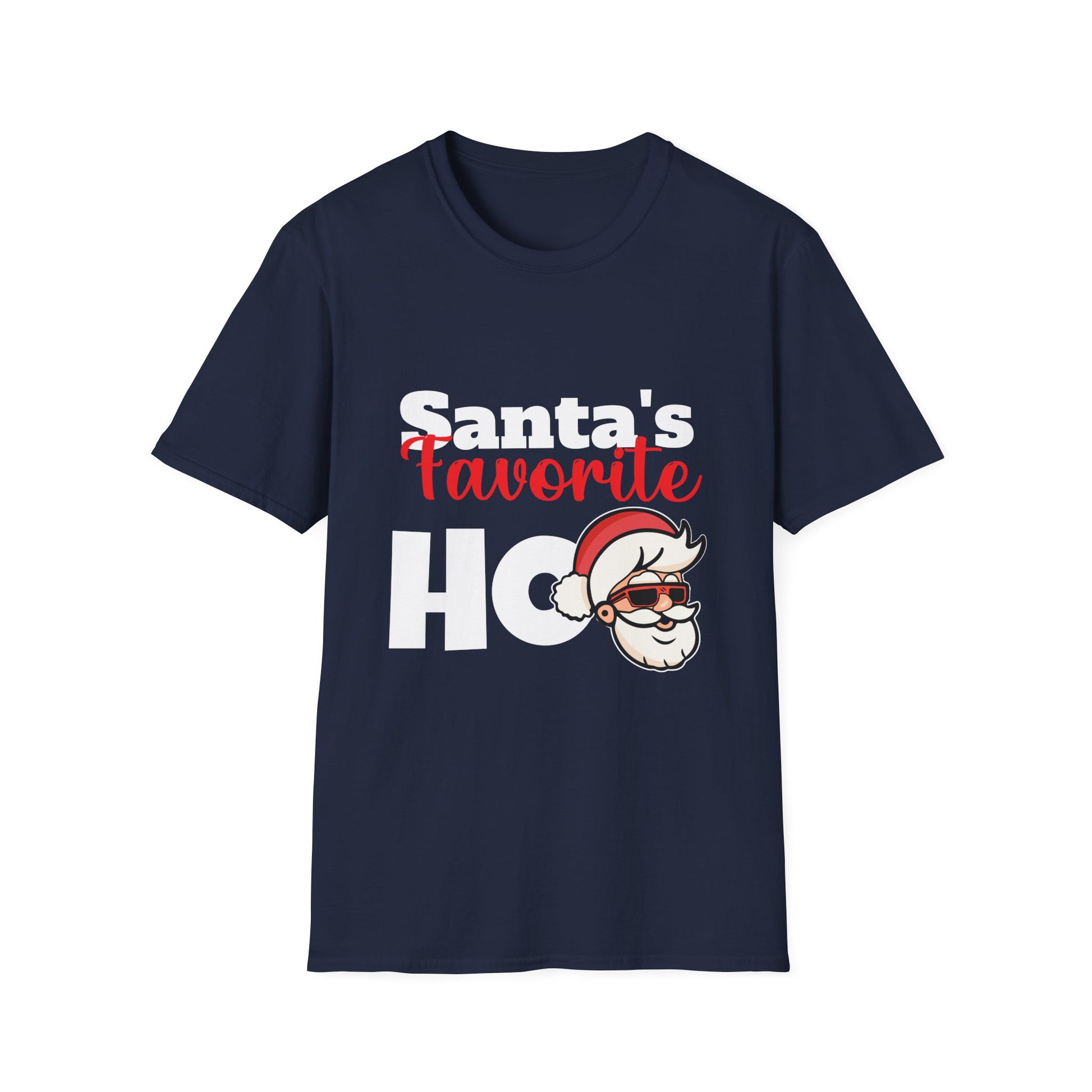 Santa's Favorite Ho Ho Ho T-Shirt — Funny Christmas Tee with Cool Santa Graphic