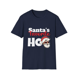 Santa's Favorite Ho Ho Ho T-Shirt — Funny Christmas Tee with Cool Santa Graphic