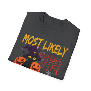 Halloween 'Most Likely to Pet All the Black Cats' T-Shirt