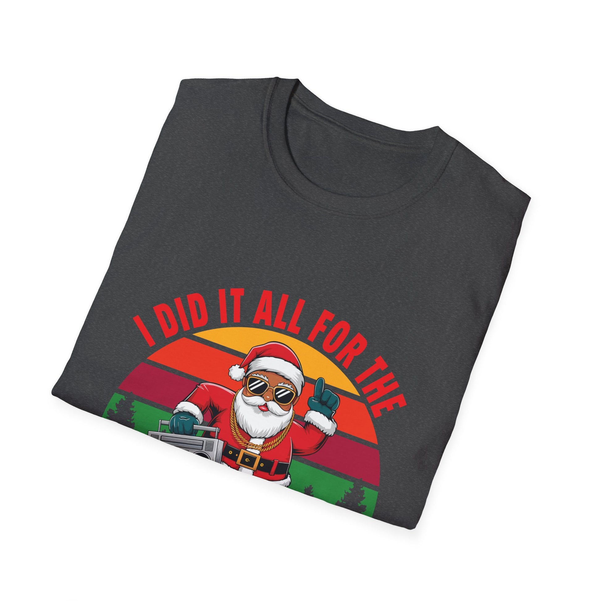Santa Cookie T-Shirt — "I Did It All For The Cookie" Retro Christmas Tee