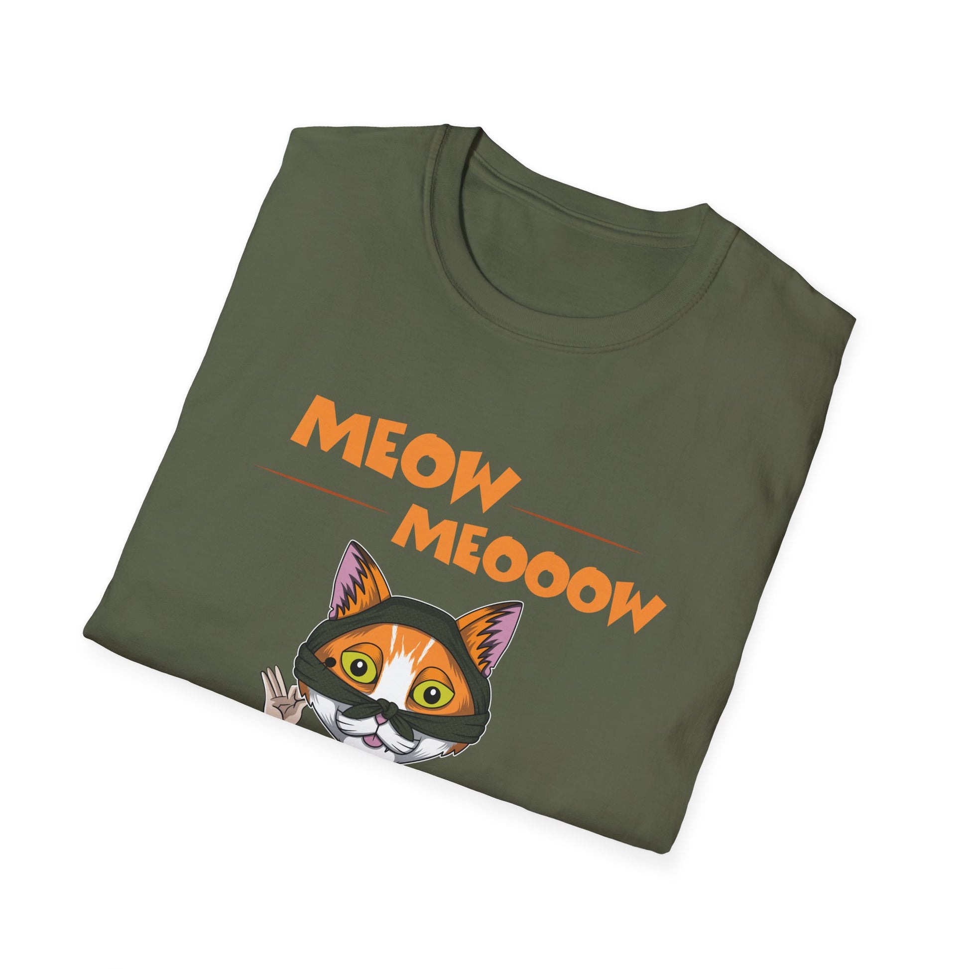 Halloween Cat Costume T-Shirt — "Meow Meooow" Pumpkin Graphic