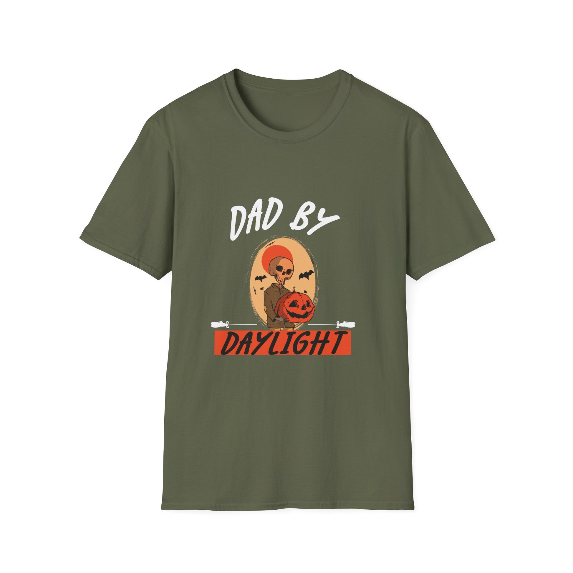 Dad By Daylight Halloween T-Shirt — Retro Horror Skull & Jack-O'-Lantern Tee