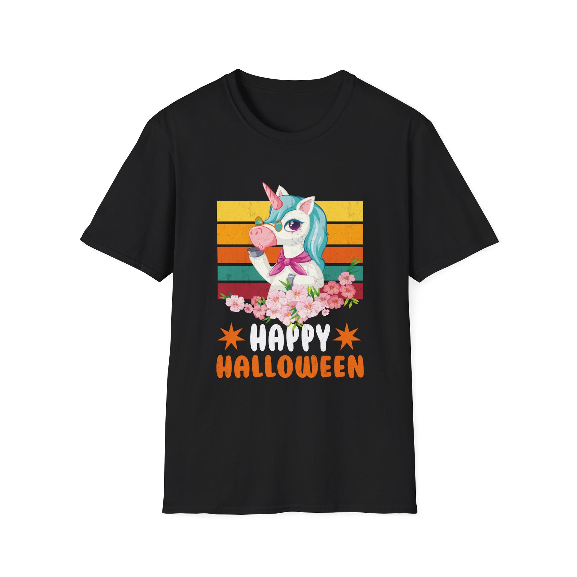 Happy Halloween Unicorn for Girls - Halloween Unicorn Tee Unisex Softstyle T-Shirt