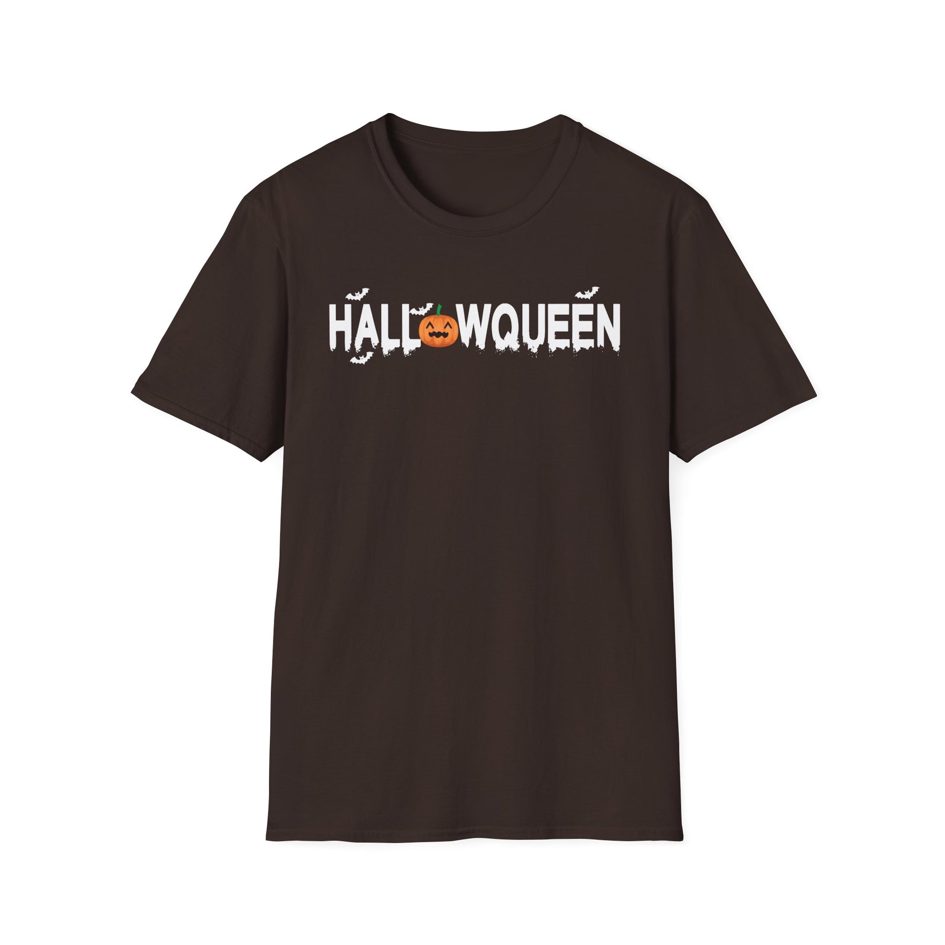 Halloween Queen T-Shirt — Cute Pumpkin & Bat Halloween Tee