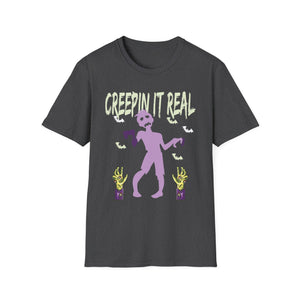 Creepin It Real_ Halloween Costume_ Halloween Pun Tee Unisex Softstyle T-Shirt