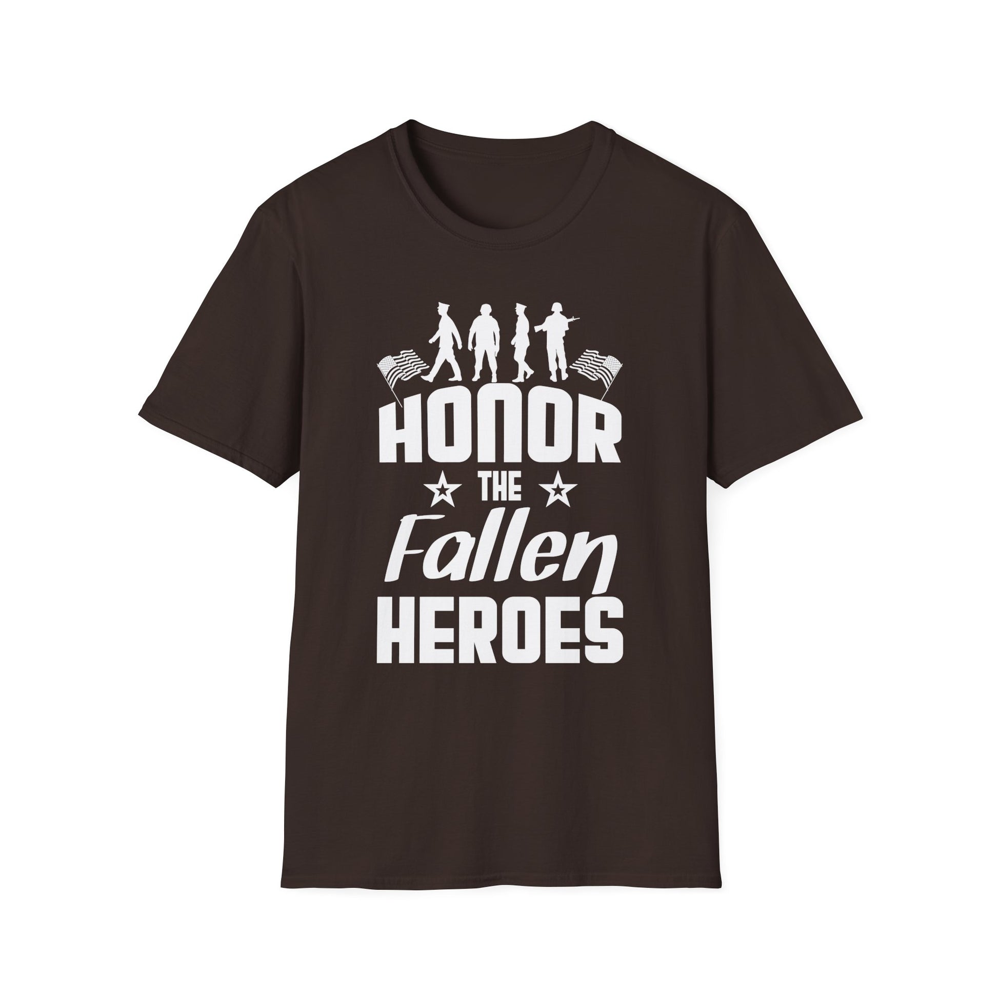 Honor The Fallen Heroes Memorial Day Military Veteran Unisex Softstyle T-Shirt