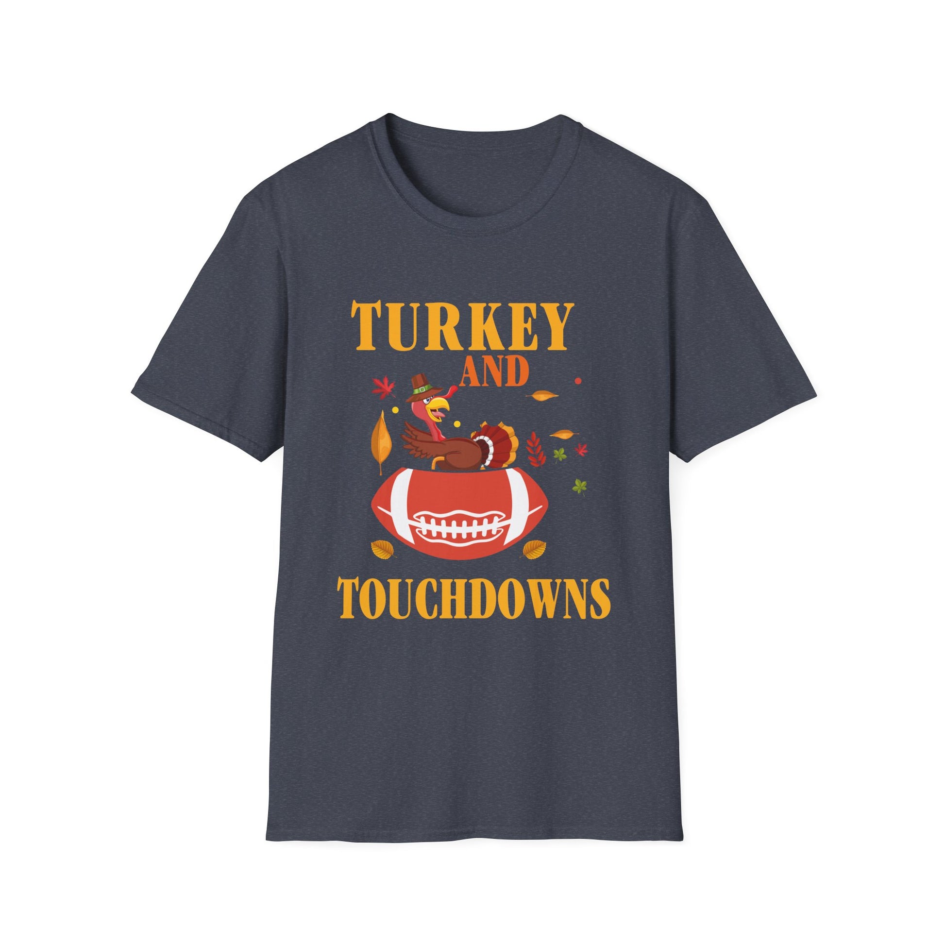 Turkey and Touchdowns T-Shirt — Thanksgiving Football Tee  Unisex T-Shirt