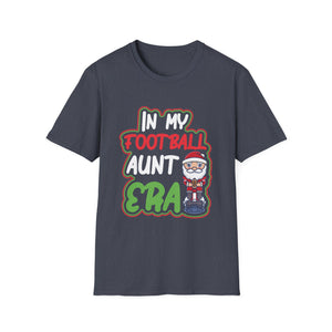 In My Football Aunt Era Groovy Football Auntie Christmas T-Shirt