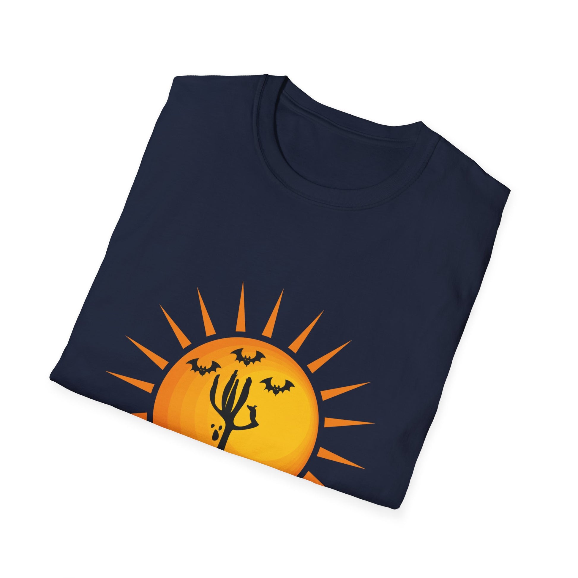 Desert Sun Halloween T-Shirt — Spooky Cactus Silhouette Tee