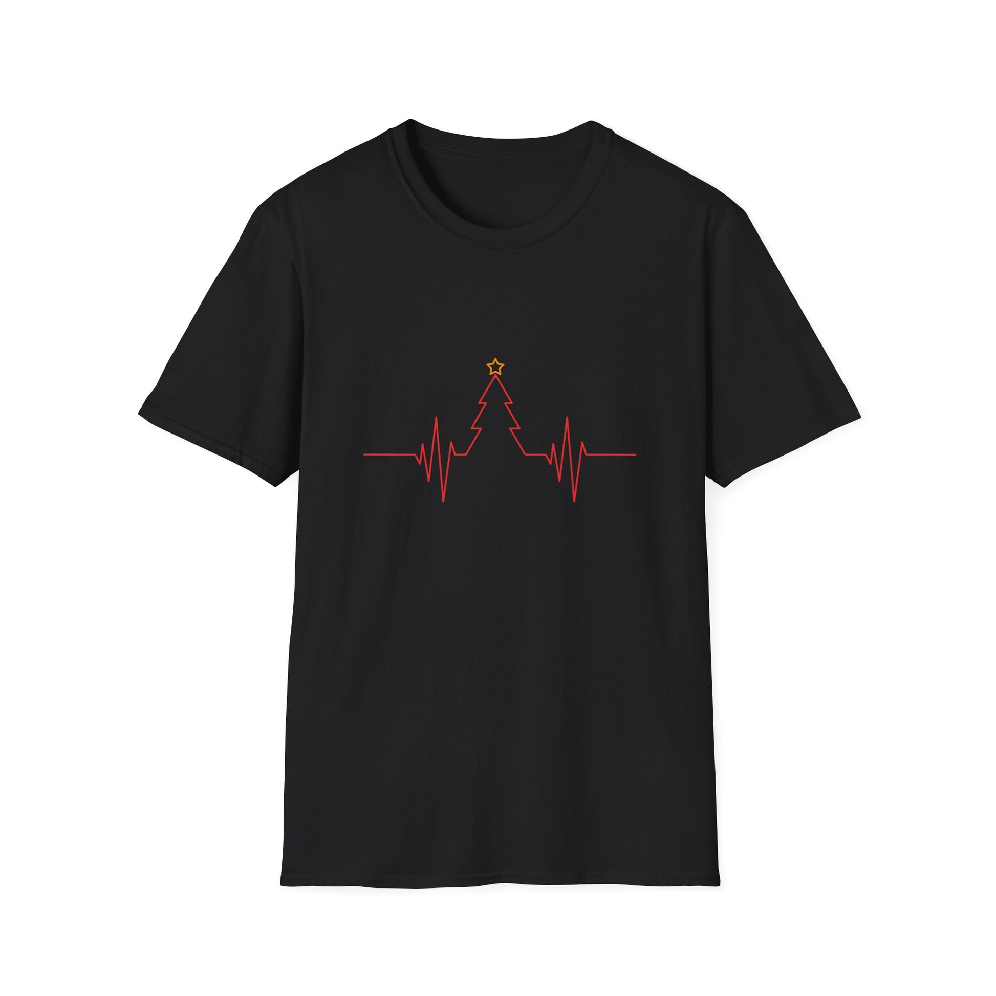 Christmas Heartbeat Xmas Christmas Tree Heartline Unisex T-Shirt