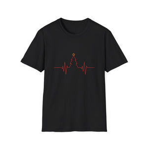 Christmas Heartbeat Xmas Christmas Tree Heartline Unisex T-Shirt