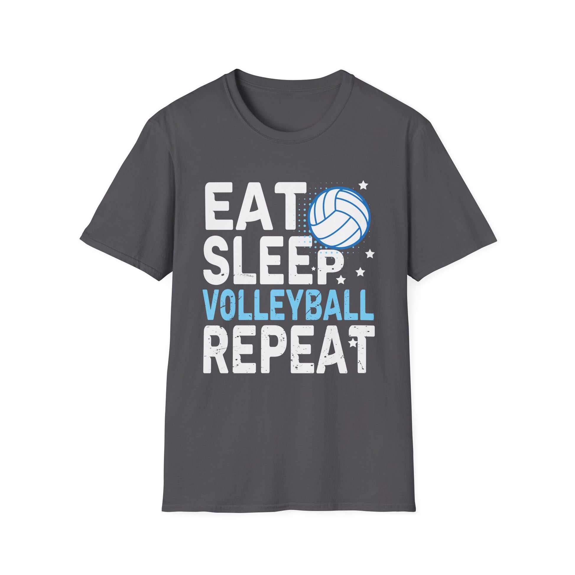 Eat Sleep Volleyball Repeat colorful teen girls women kids Unisex Softstyle Tee