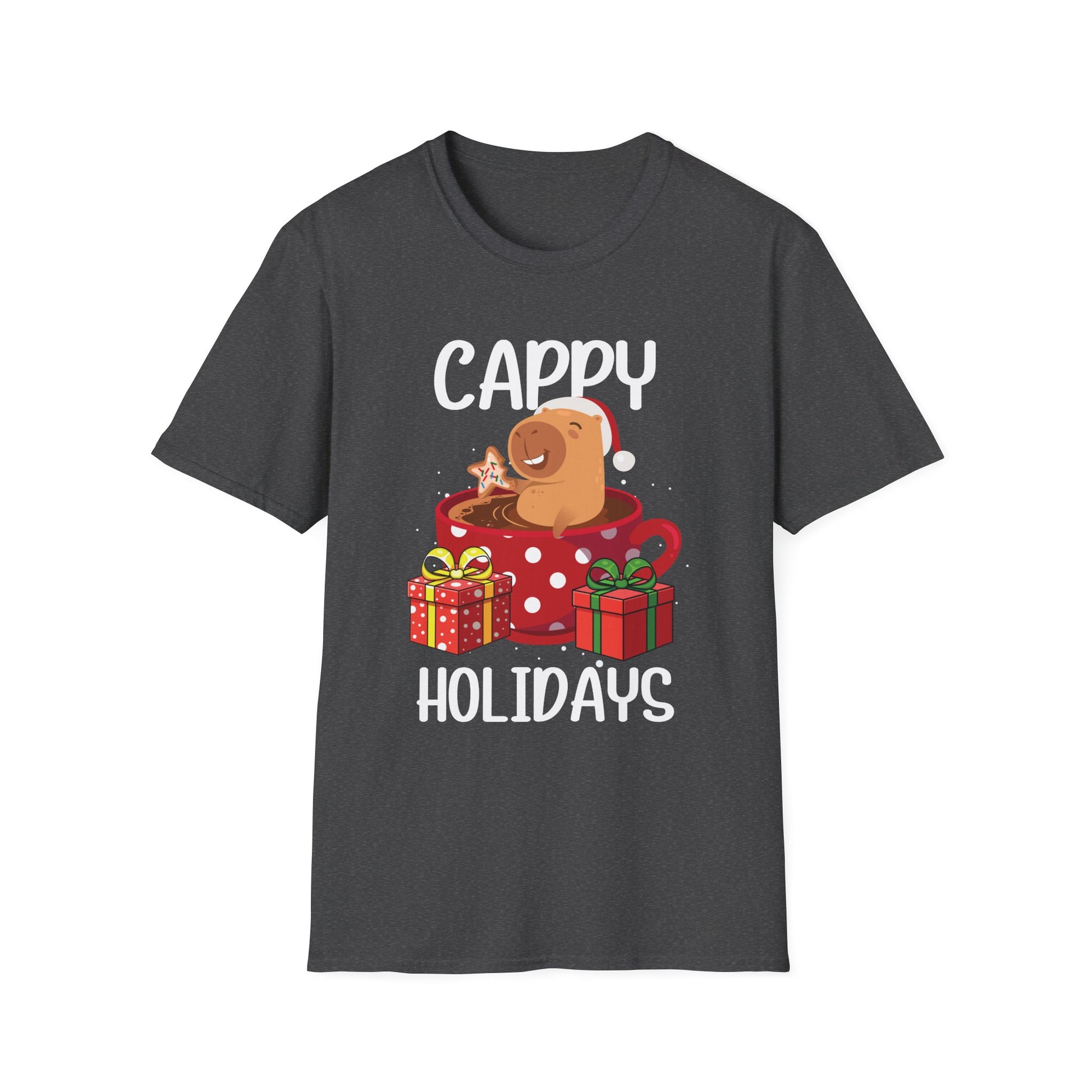 Cappy Holidays Tee — Cute Capybara Christmas T-Shirt
