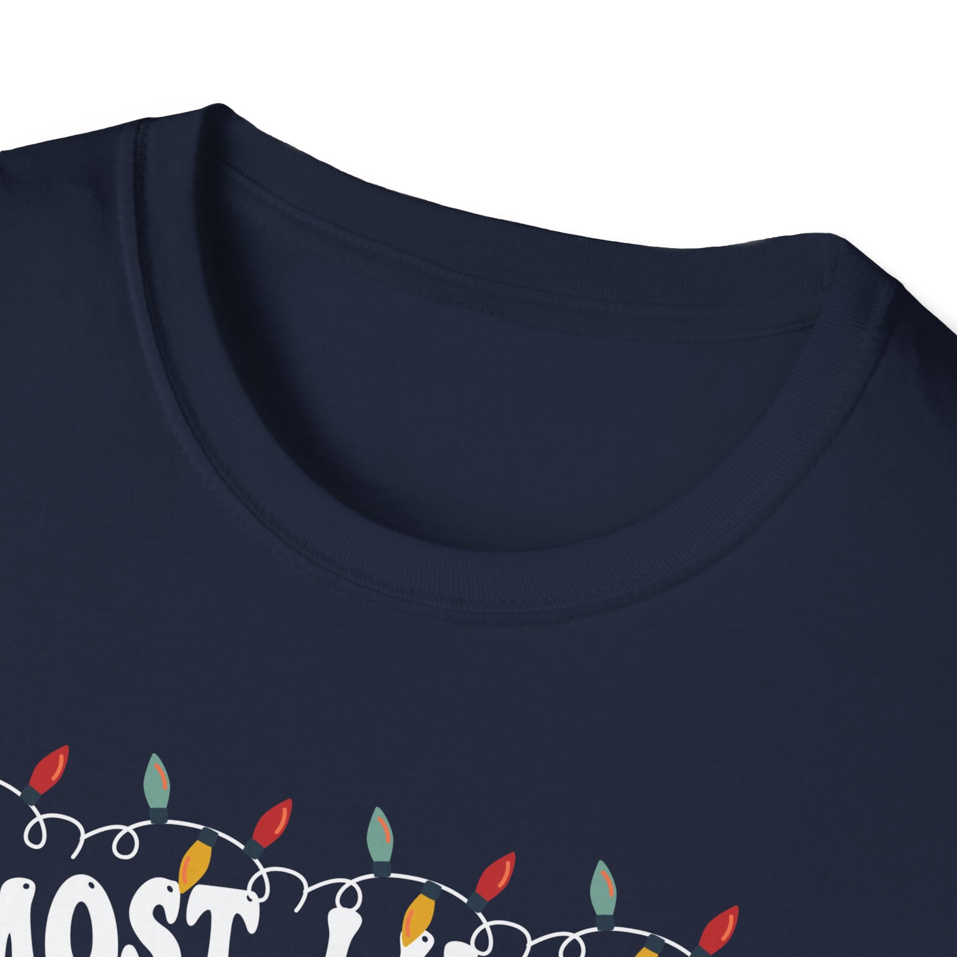 Most Likely To Nap On Christmas Family Christmas Pajamas Unisex Softstyle T-Shirt