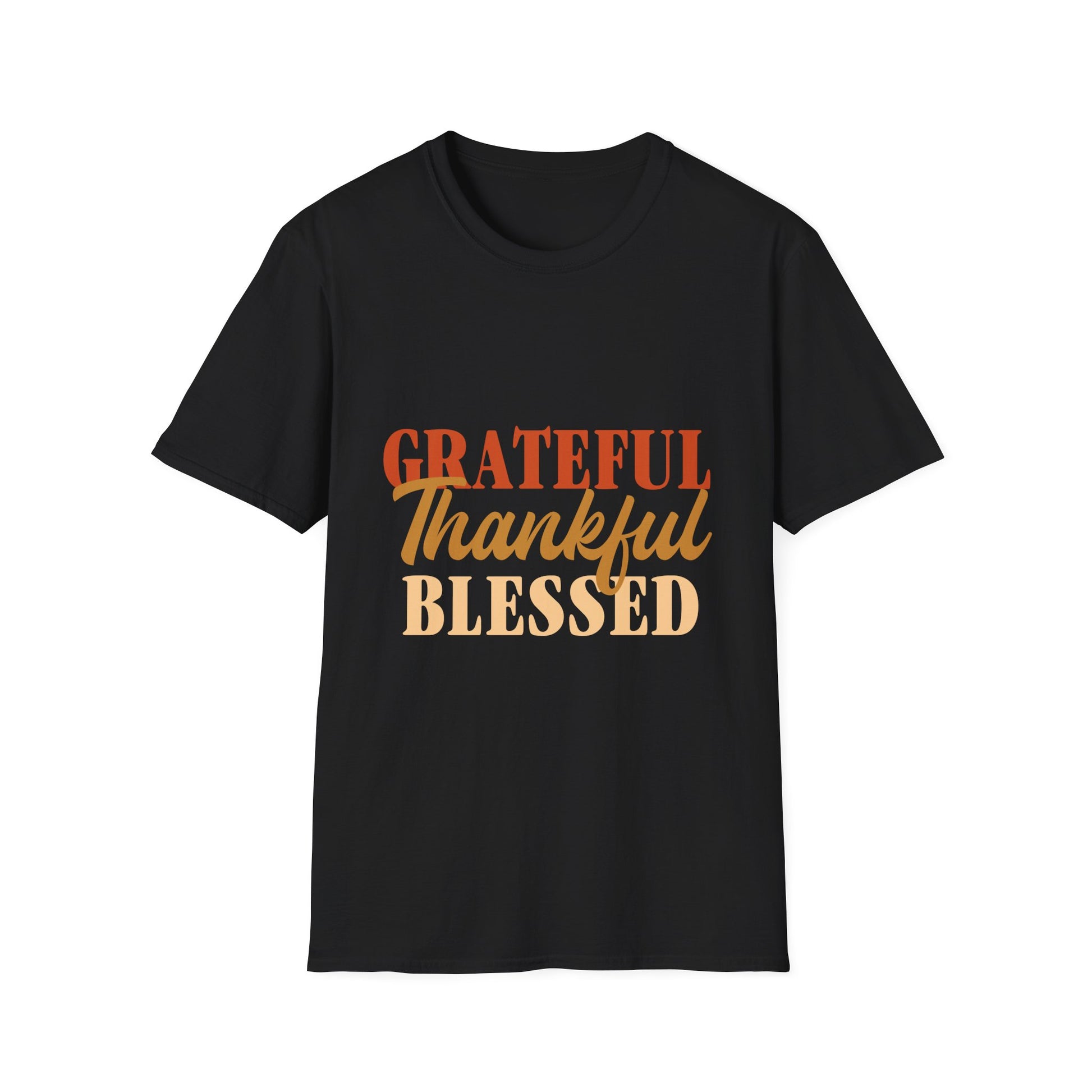 Grateful Thankful Blessed T-Shirt — Thanksgiving Gratitude Tee  Unisex T-Shirt