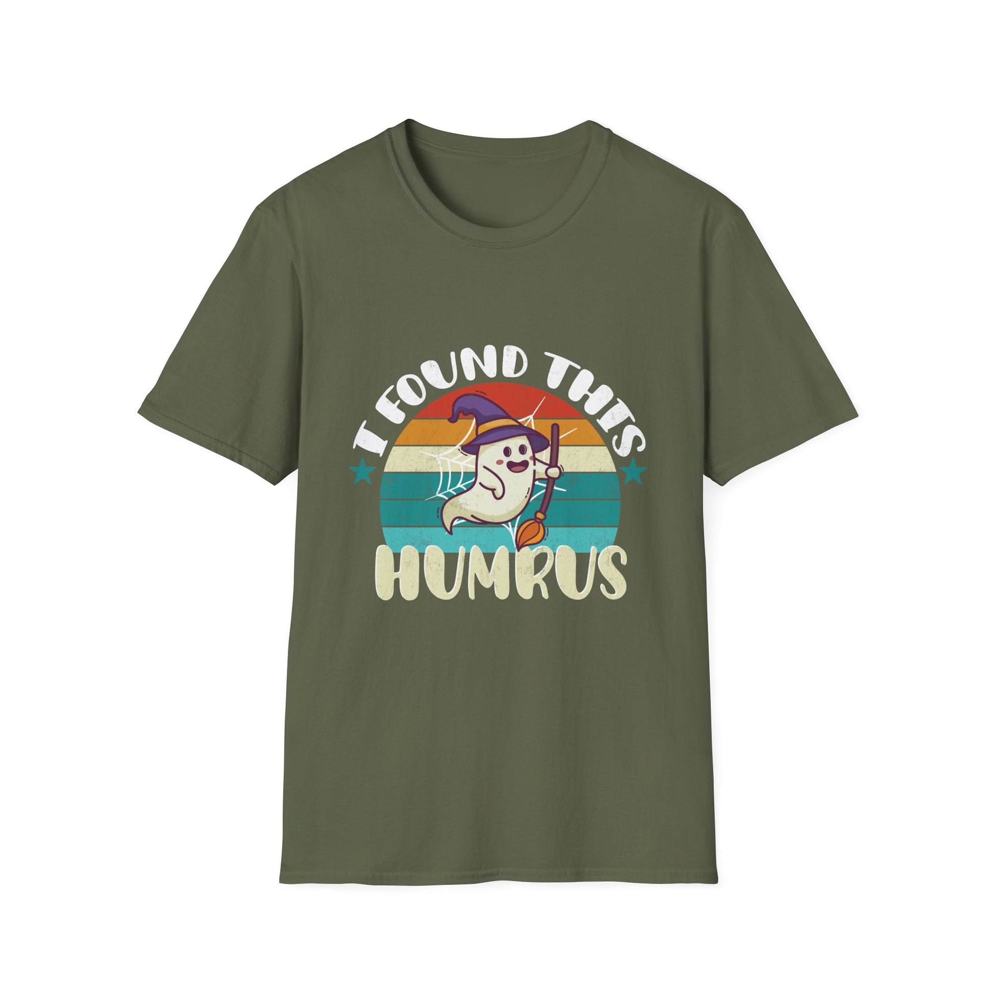 I Found This Humrus T-Shirt — Cute Hummus Ghost Retro Vegan Food Tee