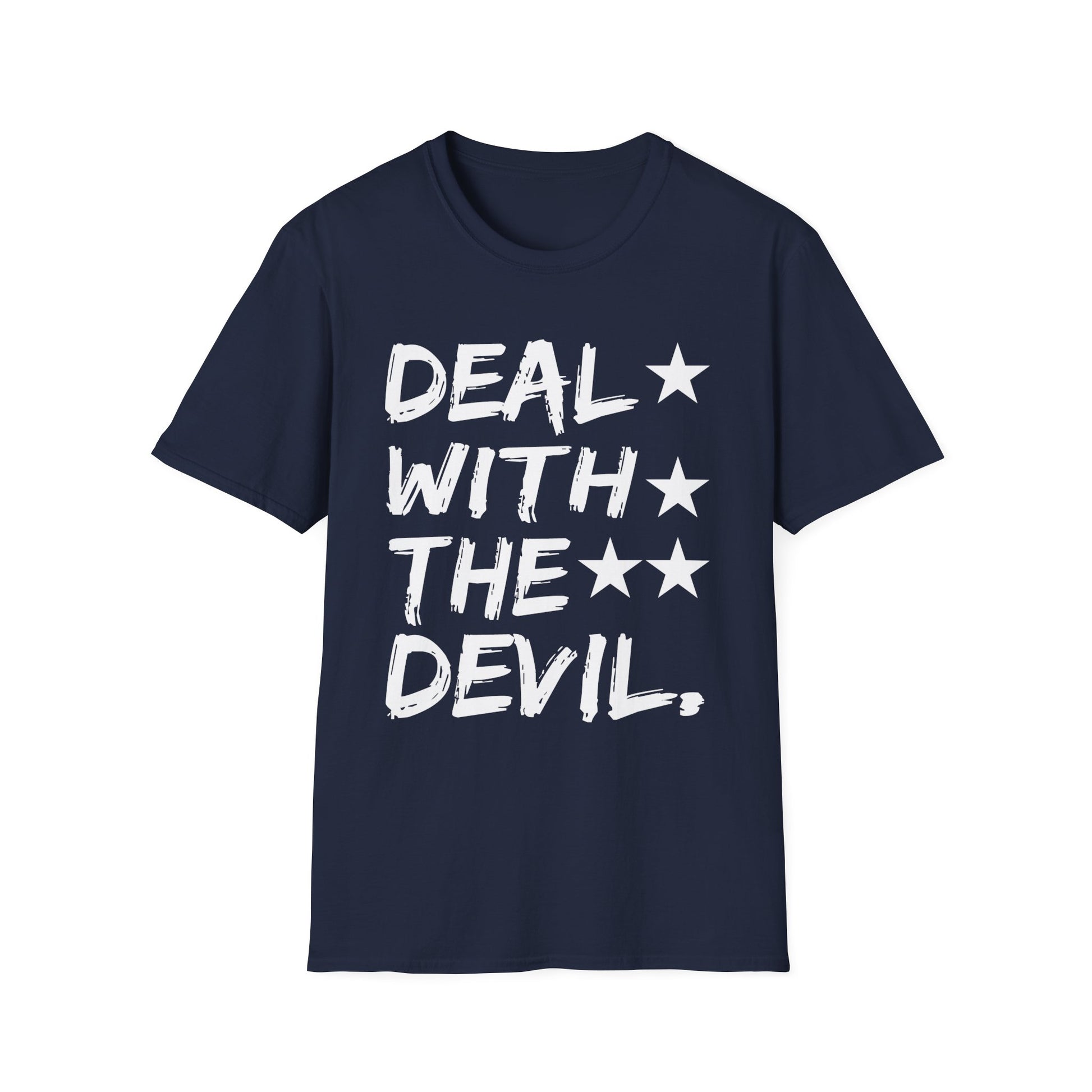 Halloween Devil tee _ Halloween Deal with the Devil Tee   Unisex Softstyle T-Shirt