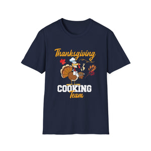 Thanksgiving Cooking Team T-Shirt – Funny Turkey Chef Holiday Tee  Unisex T-Shirt