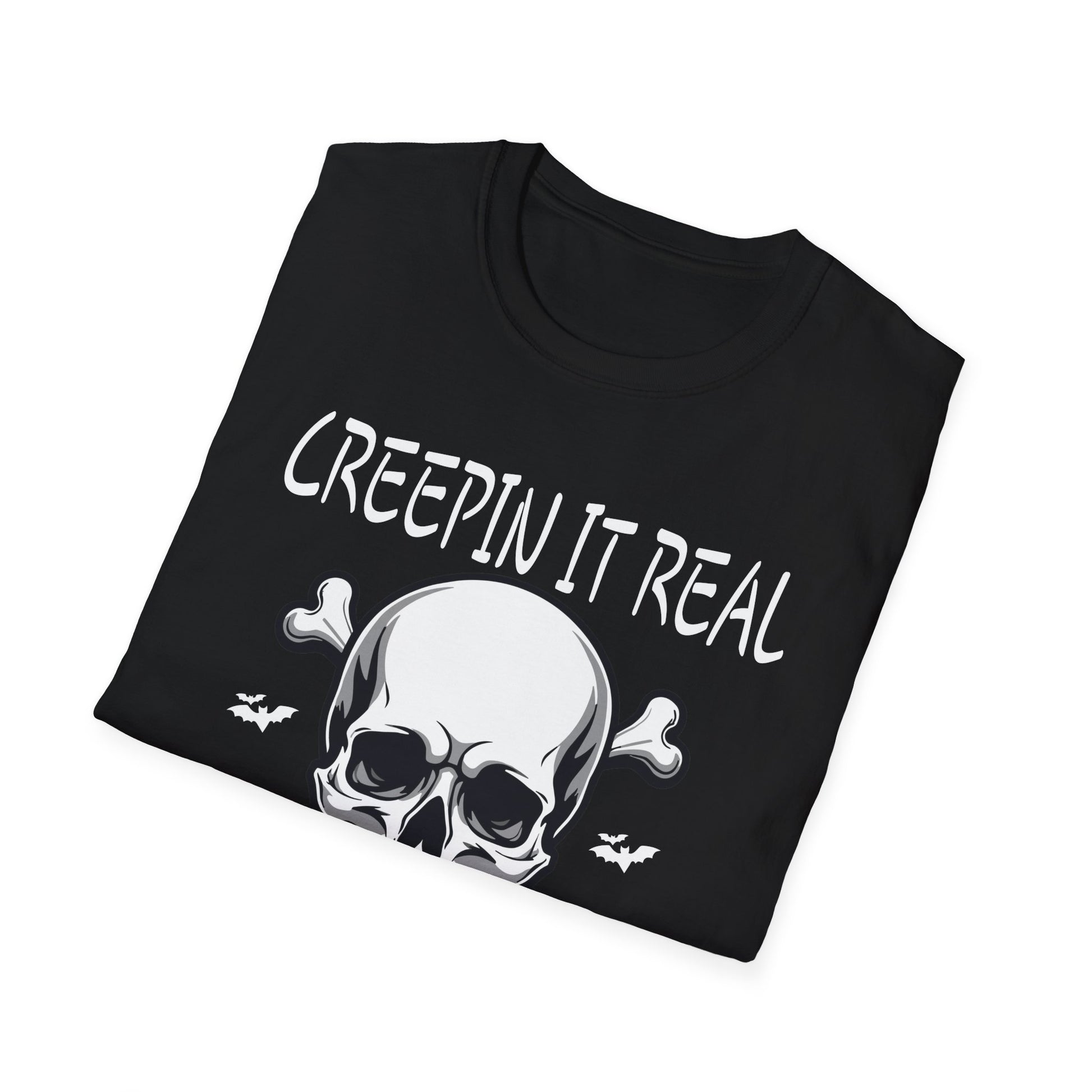 Creepin It Real_ Halloween Costume_ Halloween Pun TeeUnisex Softstyle T-Shirt