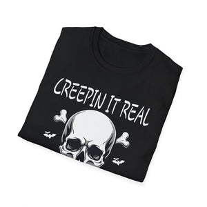 Creepin It Real_ Halloween Costume_ Halloween Pun TeeUnisex Softstyle T-Shirt