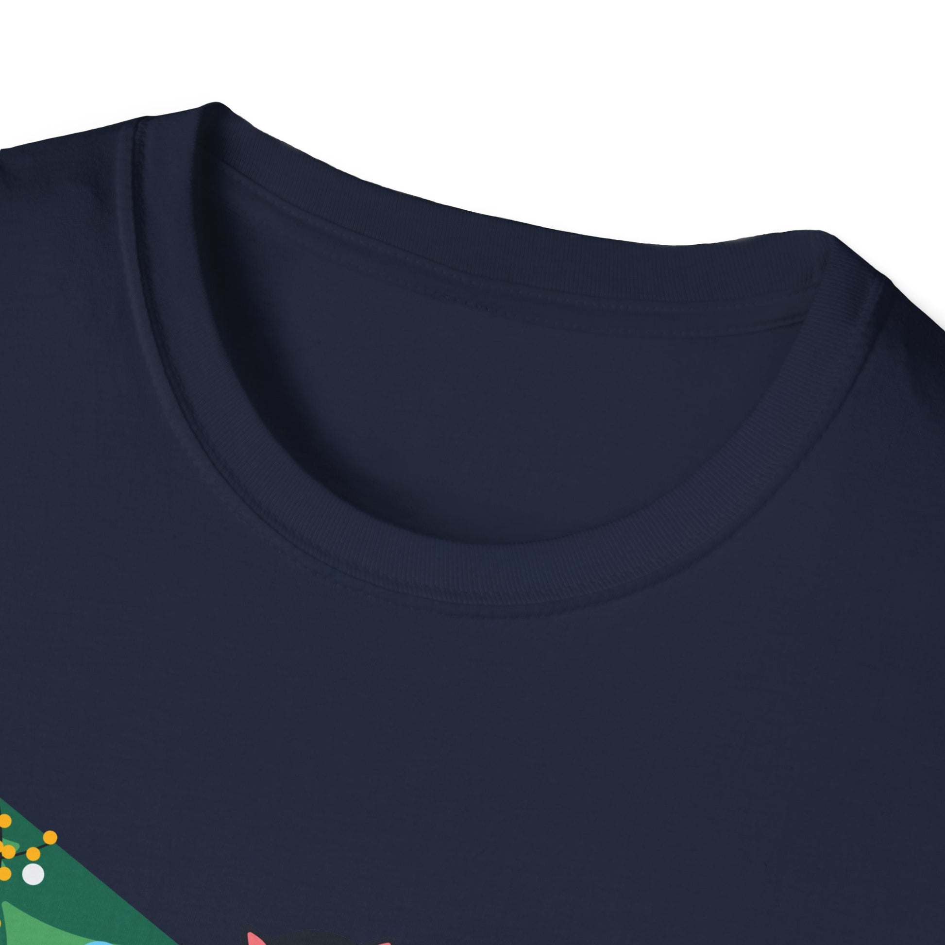 Christmas Cat T‑Shirt — 'WHAT?' Funny Holiday Cat Knocked Over Tree Tee