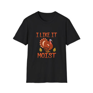 I Like It Moist Funny Thanksgiving Quote Thanksgiving T-Shirt-productor-mockup