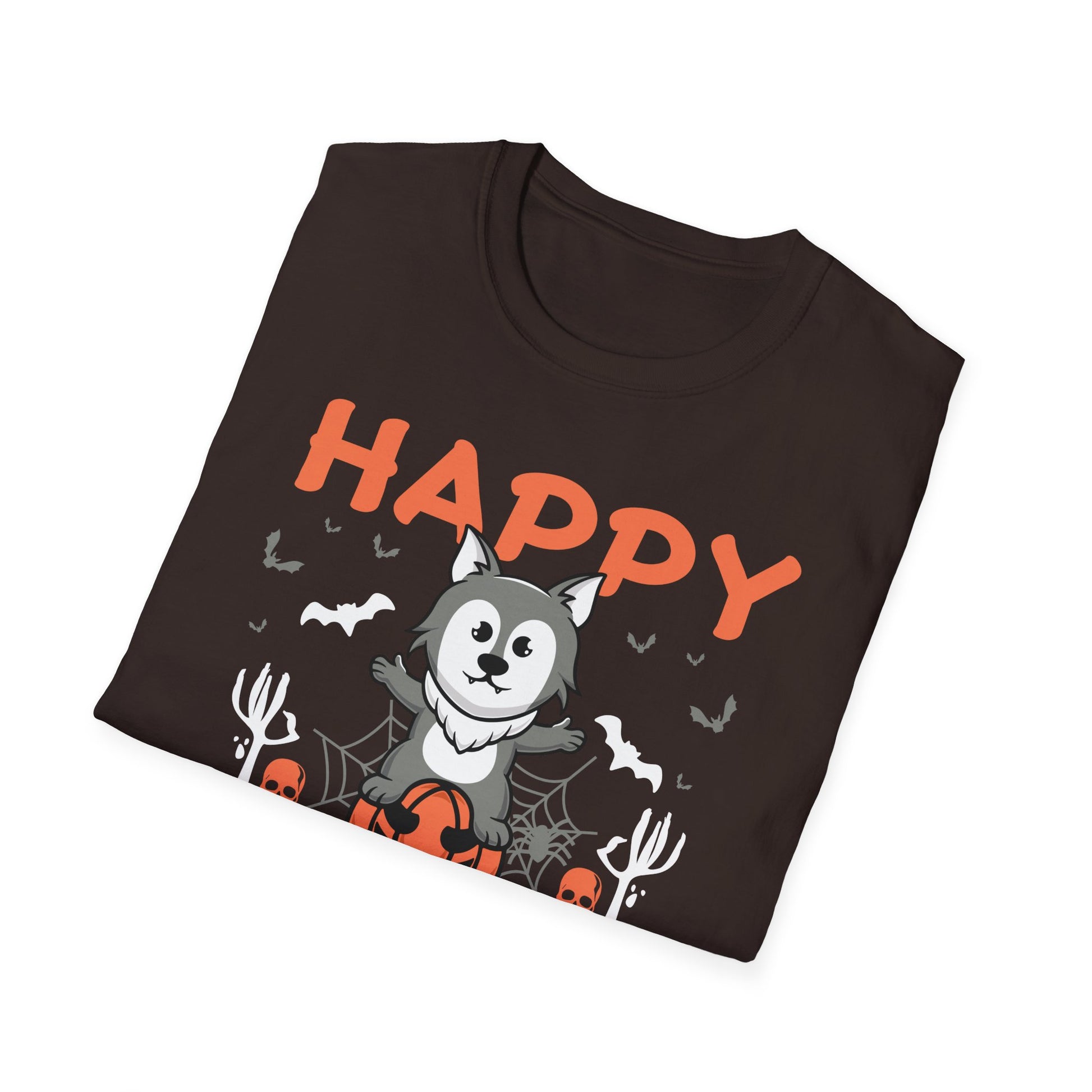 Happy Halloween Husky T-Shirt — Cute Spooky Dog Pumpkin Tee
