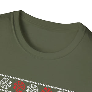 Christmas Snowmen T-Shirt — Festive Holiday Tree & Snowflake Tee
