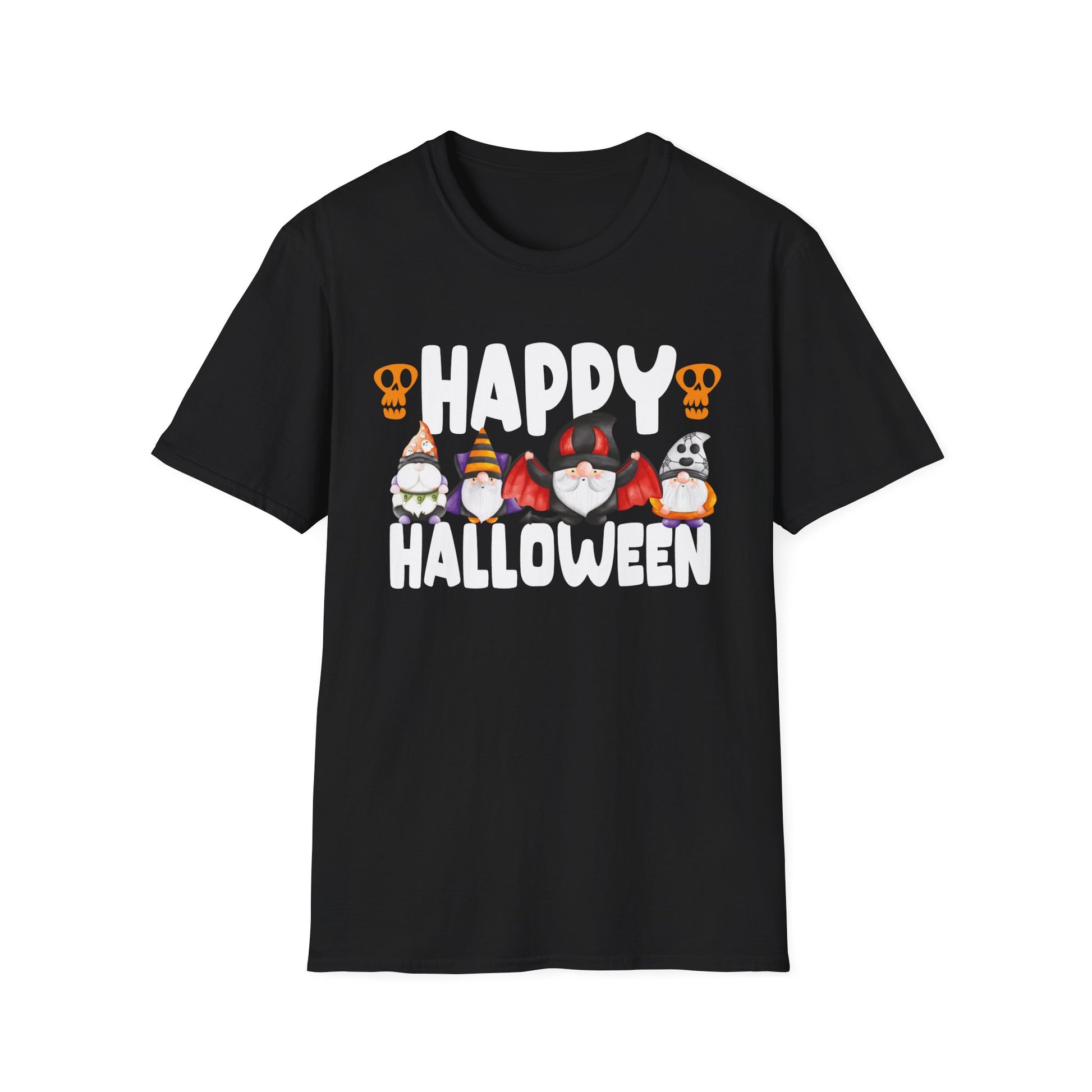 Halloween Gnome T-Shirt — "Happy Halloween" Cute Spooky Gnomes Tee