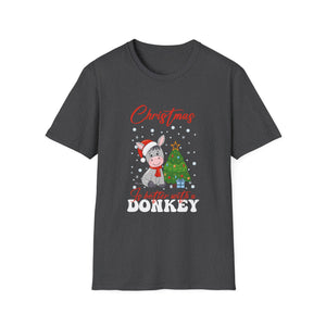 Christmas Is Better With A Donkey Ugly Christmas Sweater Unisex T-Shirt