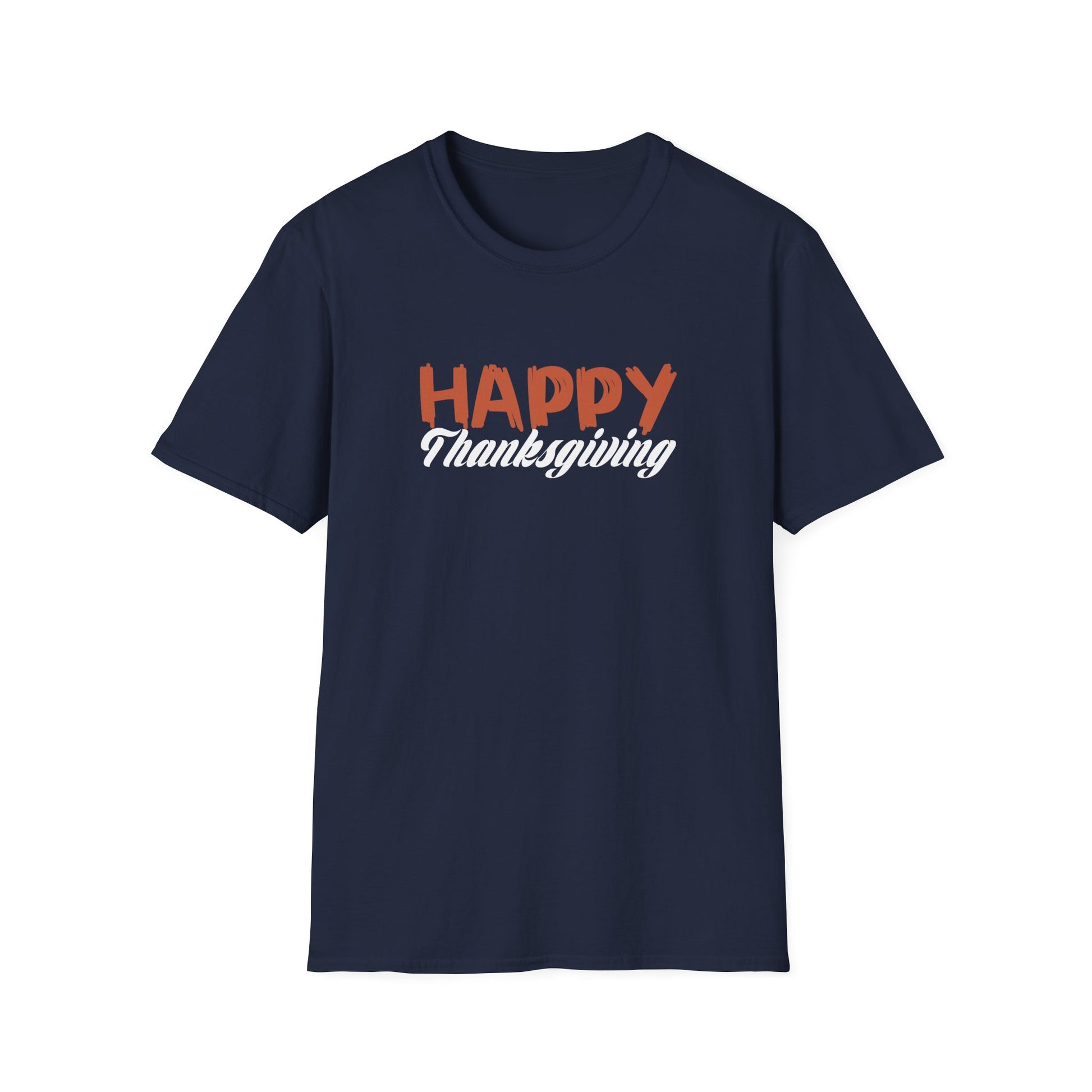 Thanksgiving T-Shirt - "Happy Thanksgiving" Retro Script Holiday Tee