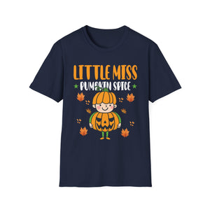 Little Miss Pumpkin Spice Kids T-Shirt — Cute Halloween Fall Pumpkin Tee