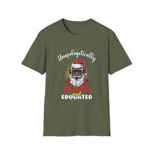 Unisex T-Shirt — “Unapologetically Black and Educated” Santa Graphic Tee