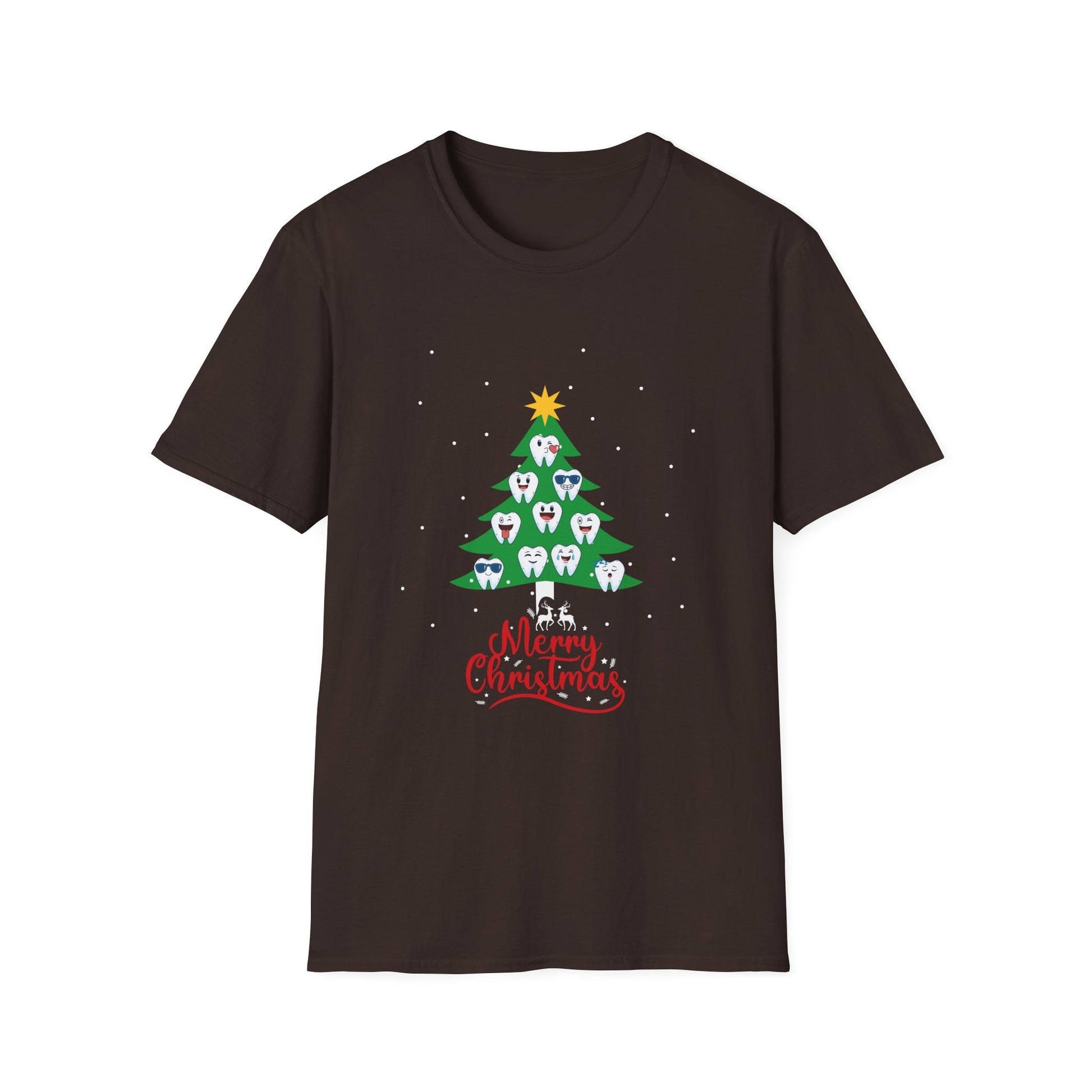 Christmas Dental Tree T-Shirt — "Merry Christmas" Dentist Holiday Tee