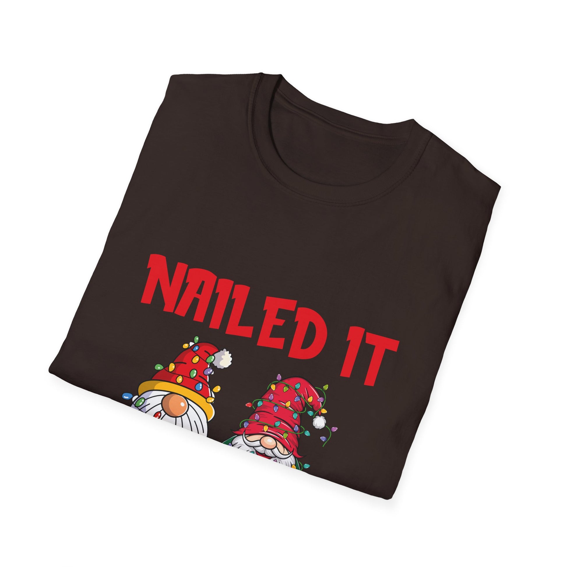 Christmas Gnomes Tangled Lights Merry Christmas Nailed It Unisex T-Shirt